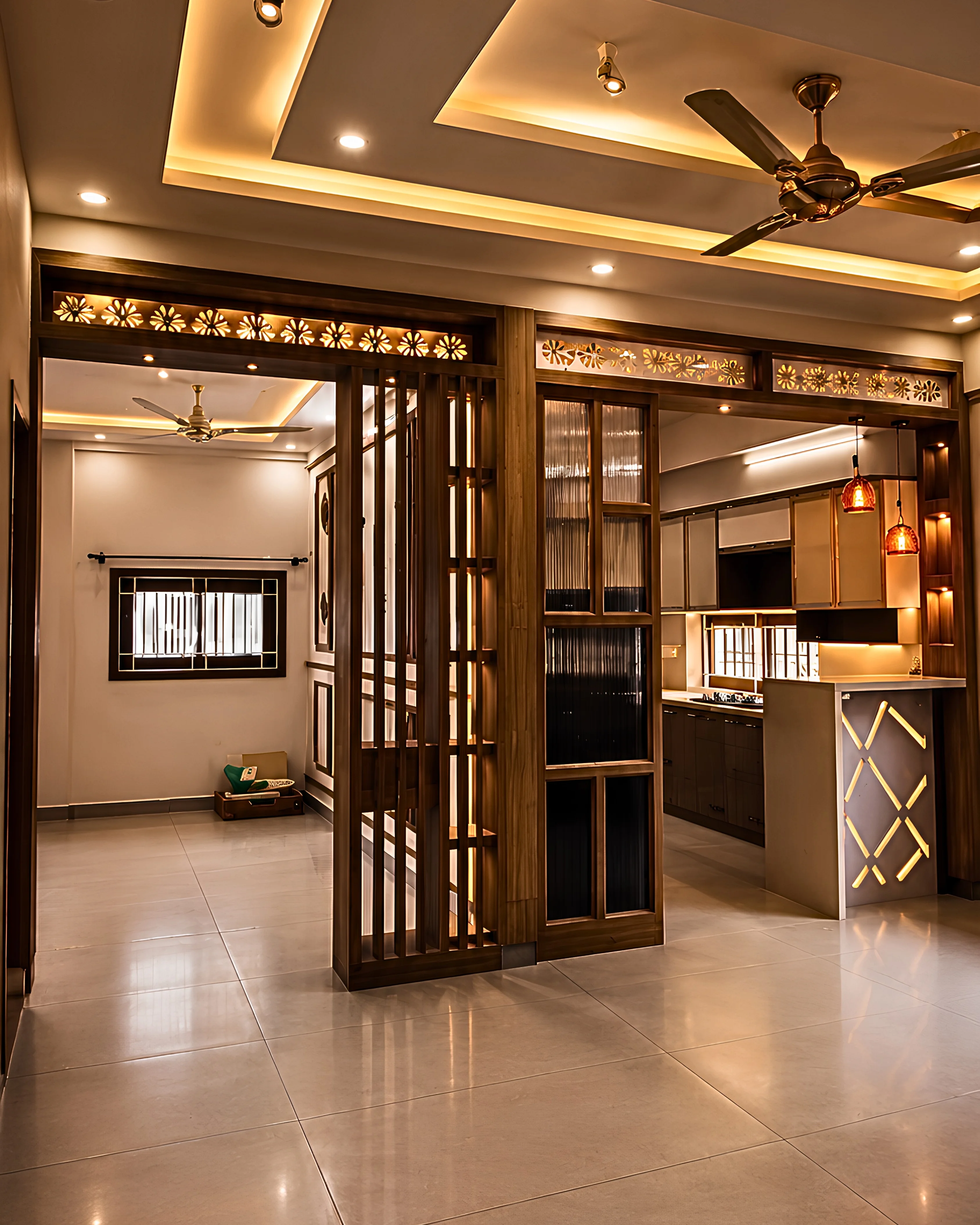 Modern open-concept living room in Koramangala, Bangalore