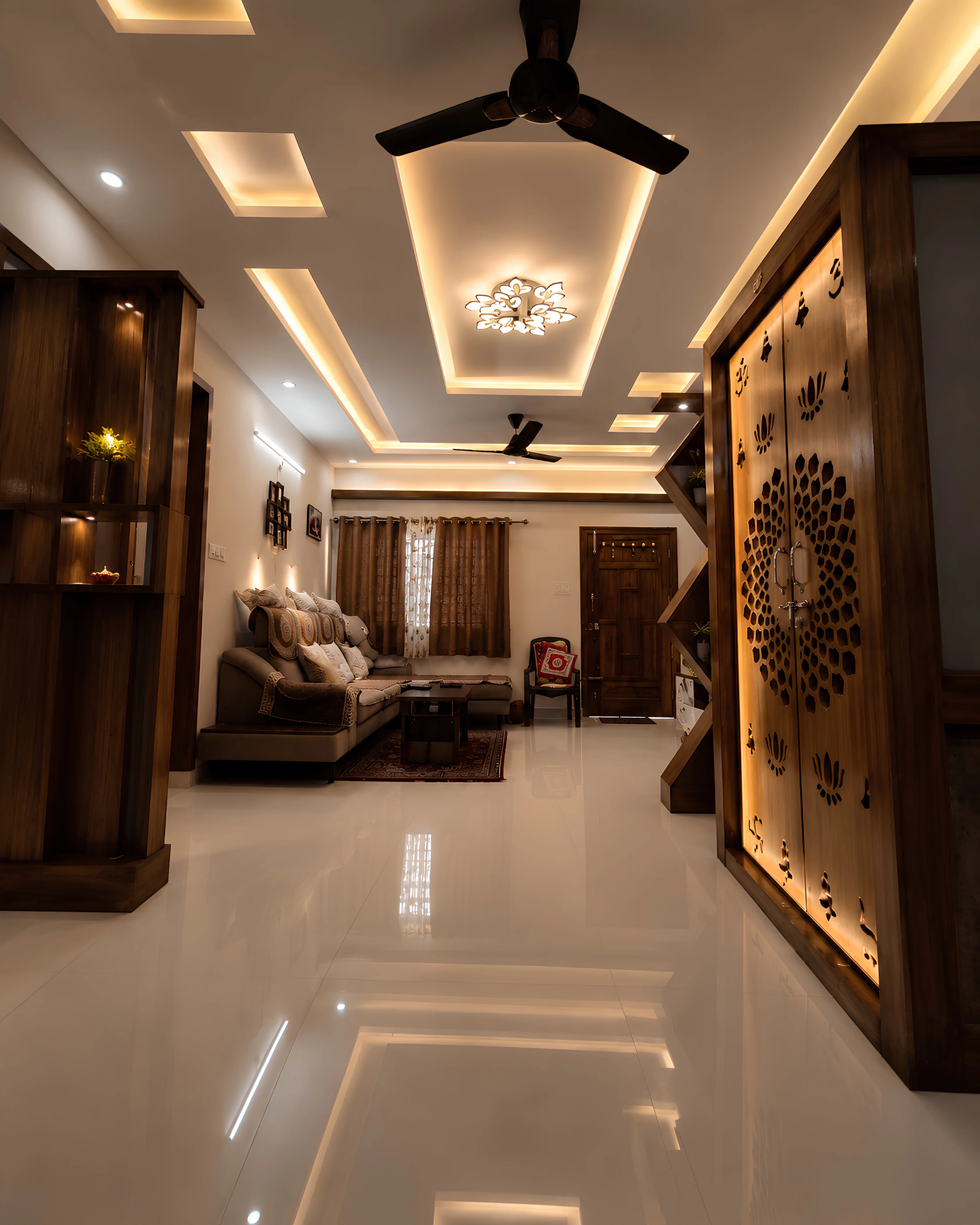 Instagram post - living room interior designed by Styra Designs in Bangalore